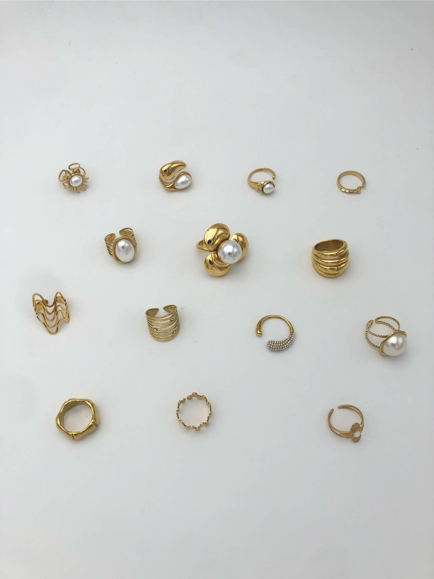 Anillos de acero inoxidable Dorados