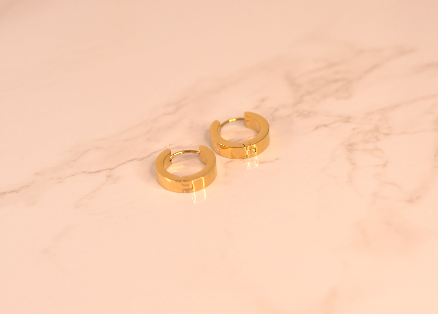 Pendientes de acero y acero chapado en oro