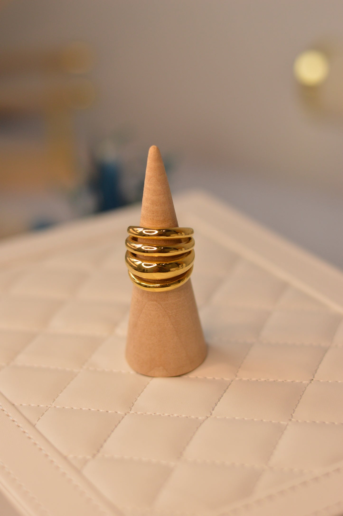 Anillos de acero inoxidable Dorados