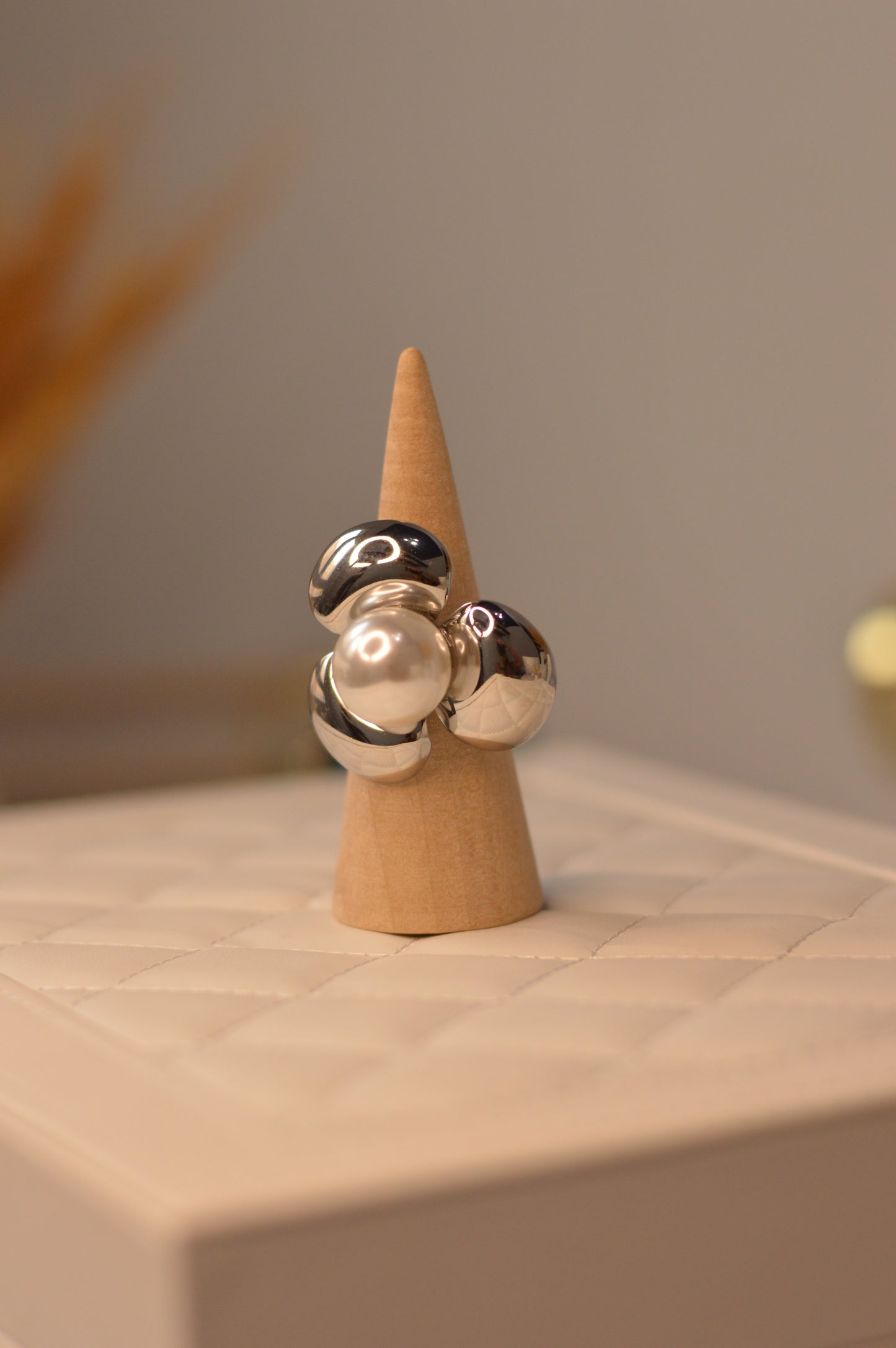 Anillos de acero inoxidable Plateados