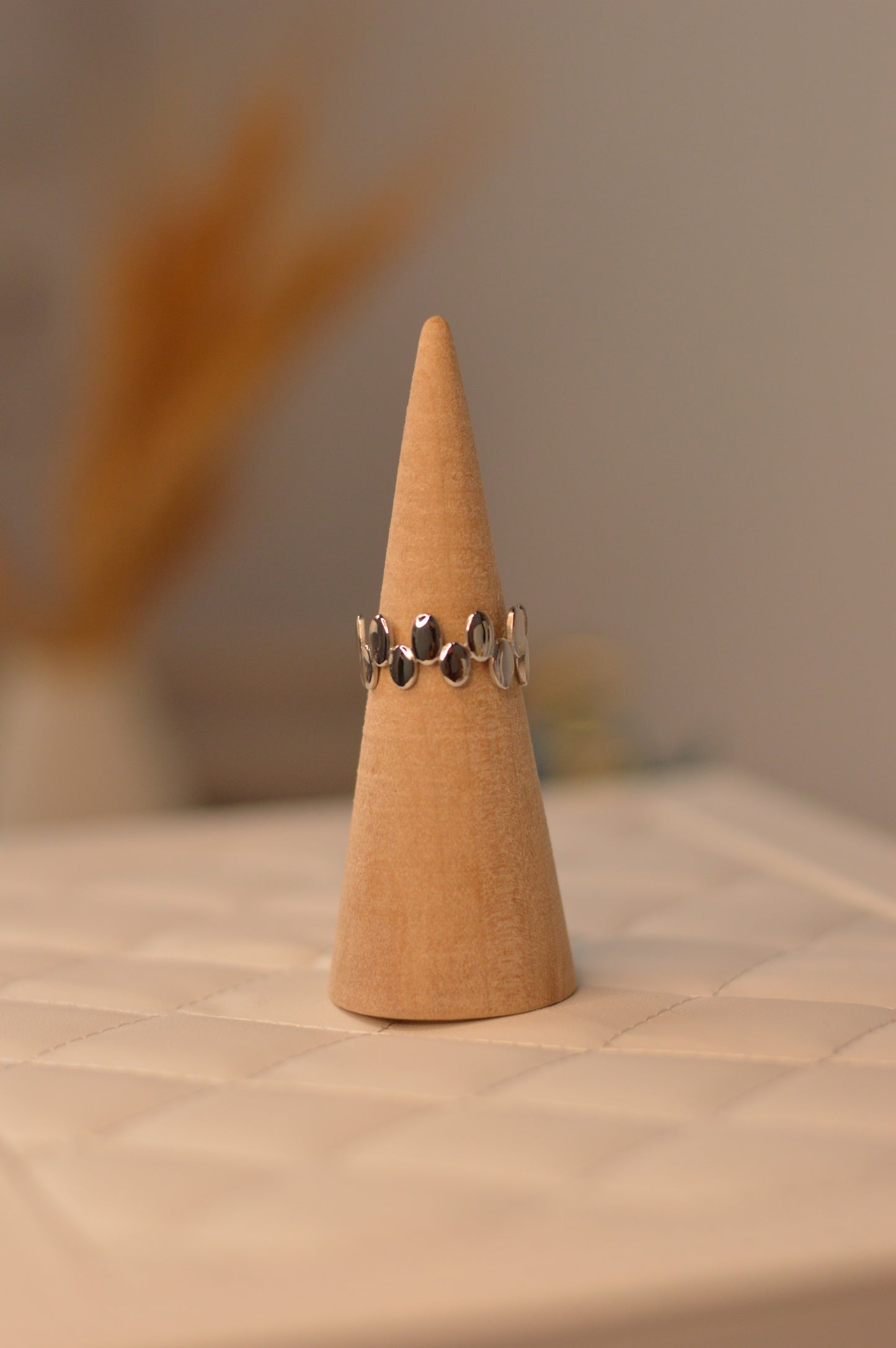 Anillos de acero inoxidable Plateados