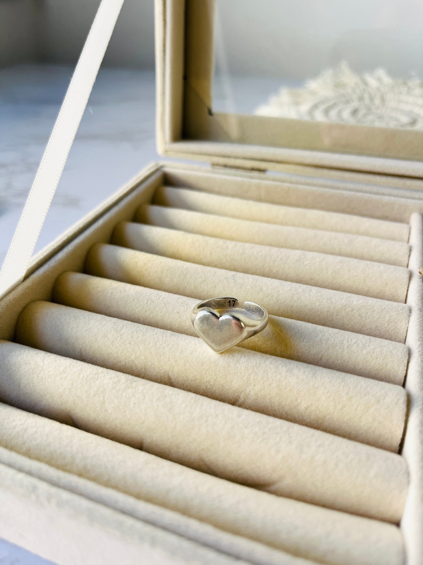 Anillos apilables: Ancho, corazón, fino