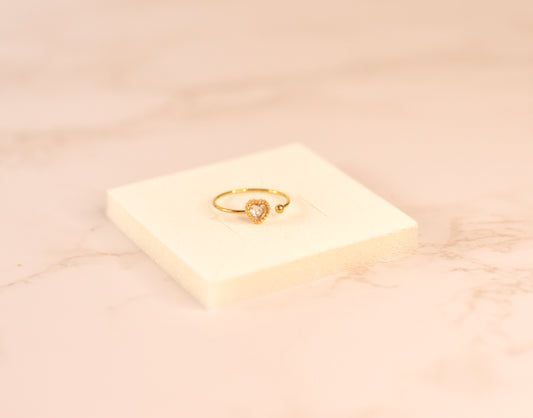 Anillo dorado Corazón