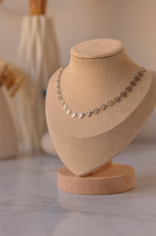 Collar de acero Plateado