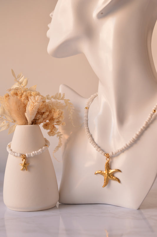 Set de collar y pulsera "Estrella de Mar"