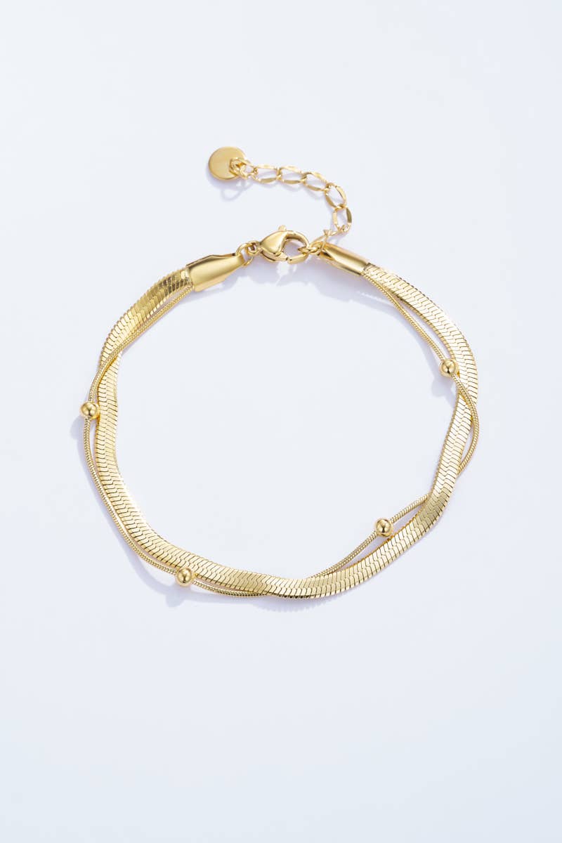 Pulsera doble de acero inoxidable